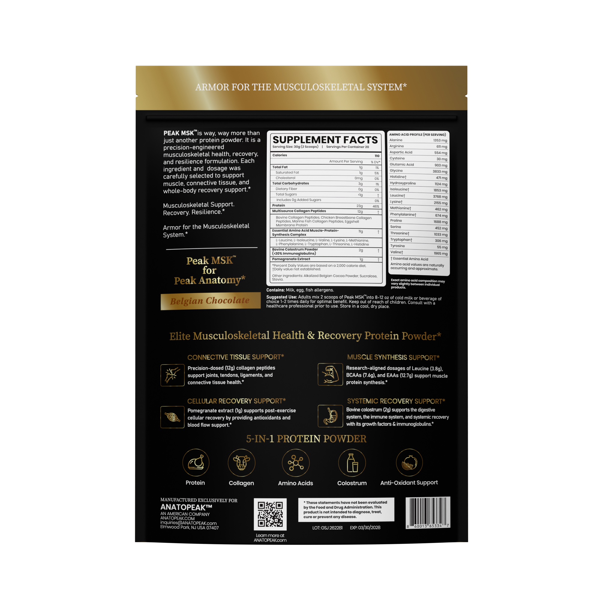 PEAK MSK Protein Recovery Powder
